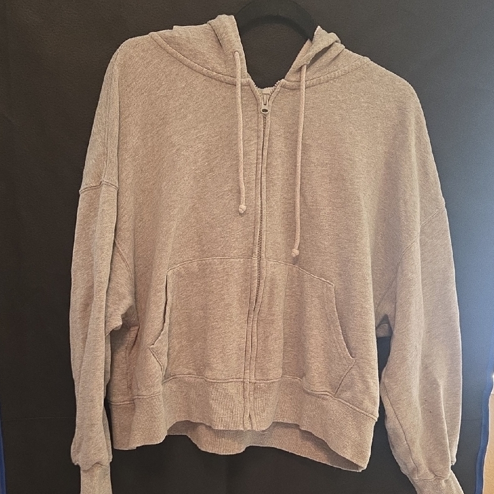 Old Navy Light Gray Zip-Up Hoodie